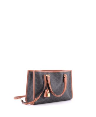 Mini Horizontal Cabas Tote Triomphe Coated Canvas