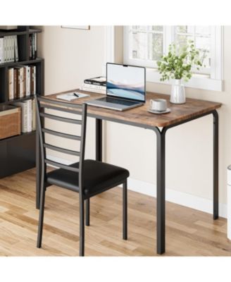 4-Piece Modern Square Dining Set, Upholstered Chairs, Space-Saving   Kitchen Table for Small Apartments