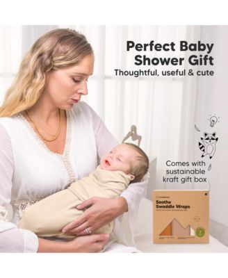 3pk Soothe Baby Swaddle, Organic Baby Swaddle Sleep Sacks, Newborn, Infant Swaddle Sack