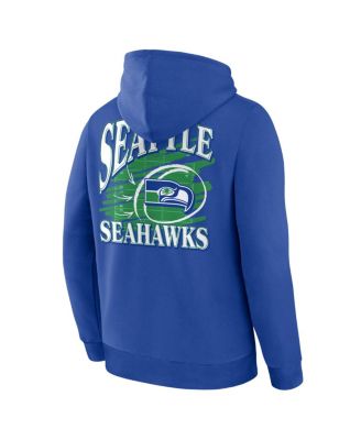 Men's Royal Seattle Seahawks Classic Scribble Legacy Fleece Hoodie