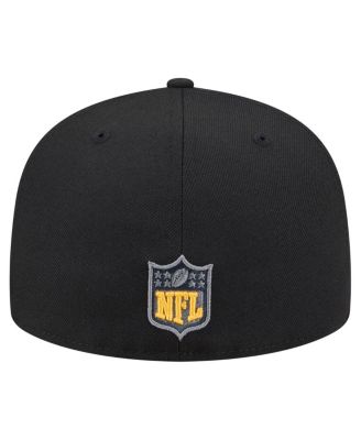 Men's Black Pittsburgh Steelers Color Pop 59FIFTY Fitted Hat