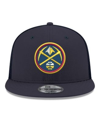 Men's Navy Denver Nuggets Core Logo Meshback 9FIFTY Snapback Hat