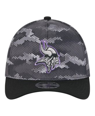Men's Black Minnesota Vikings Camo A-Frame 39THIRTY Flex Hat