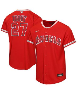 Big Boys and Girls Mike Trout Red Los Angeles Angels Alternate Replica Jersey