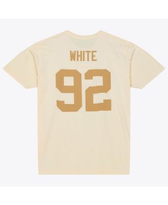 Men's Reggie White Cream Green Bay Packers Sandman Name & Number T-Shirt