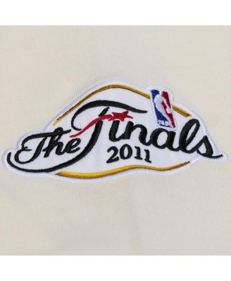 Men's Cream Dallas Mavericks Hardwood Classics Chainstitch Premium T-Shirt