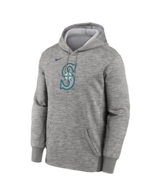 Men's Heather Gray Seattle Mariners Primary Logo Therma Hoodie