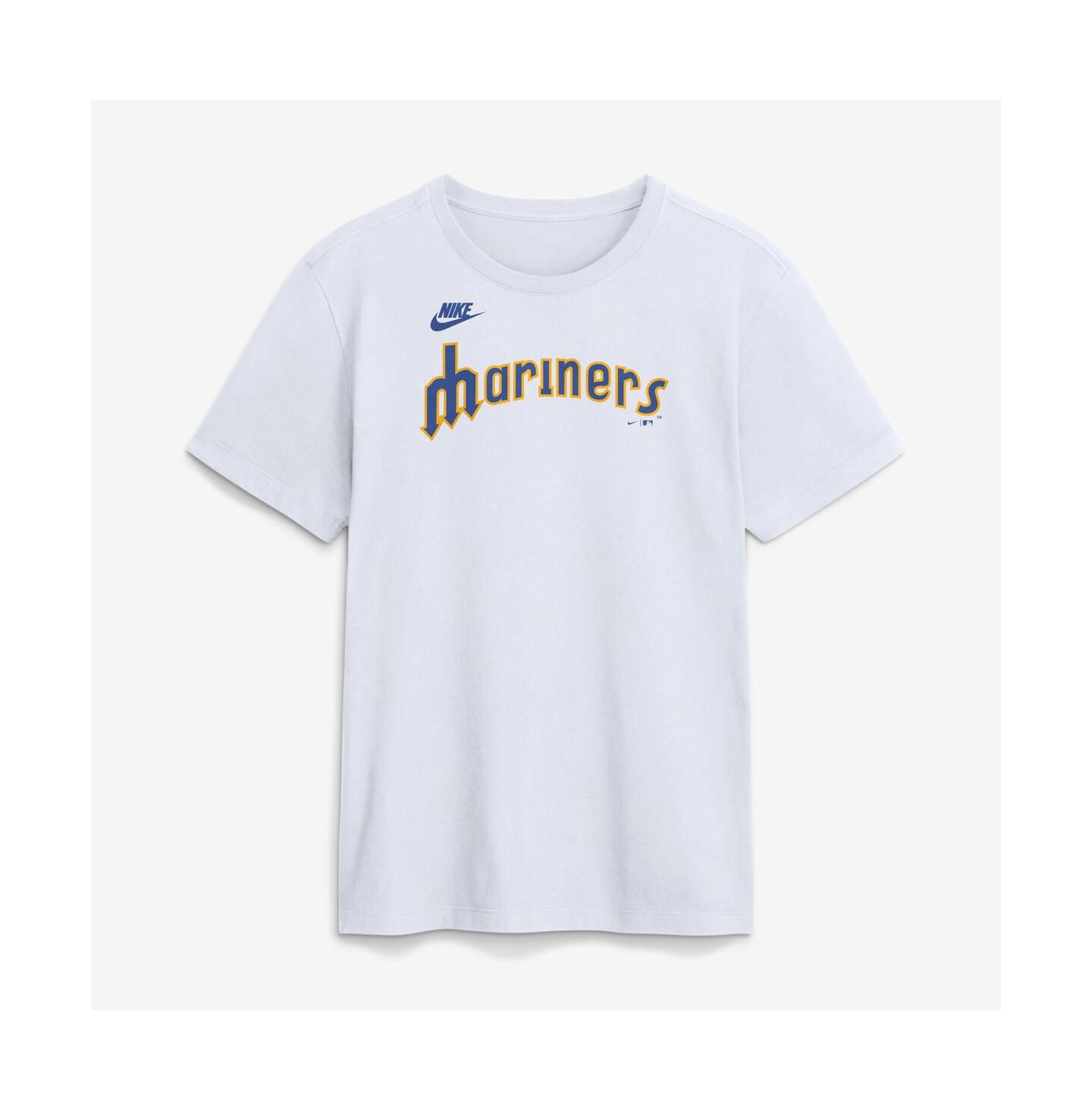 Мужская футболка Nike White Seattle Mariners Cooperstown Collection Wordmark — фото 1