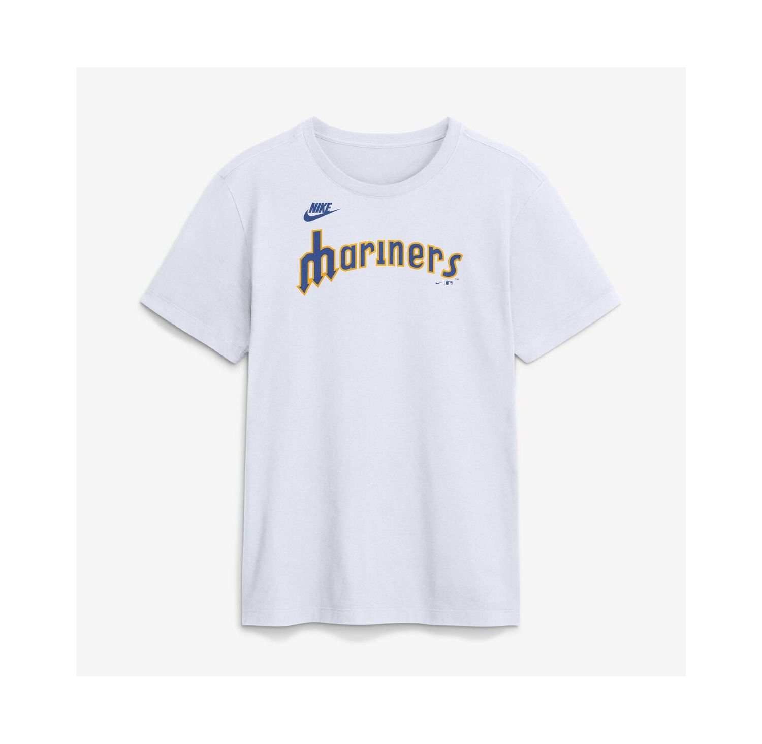 Men's White Seattle Mariners Cooperstown Collection Wordmark T-Shirt