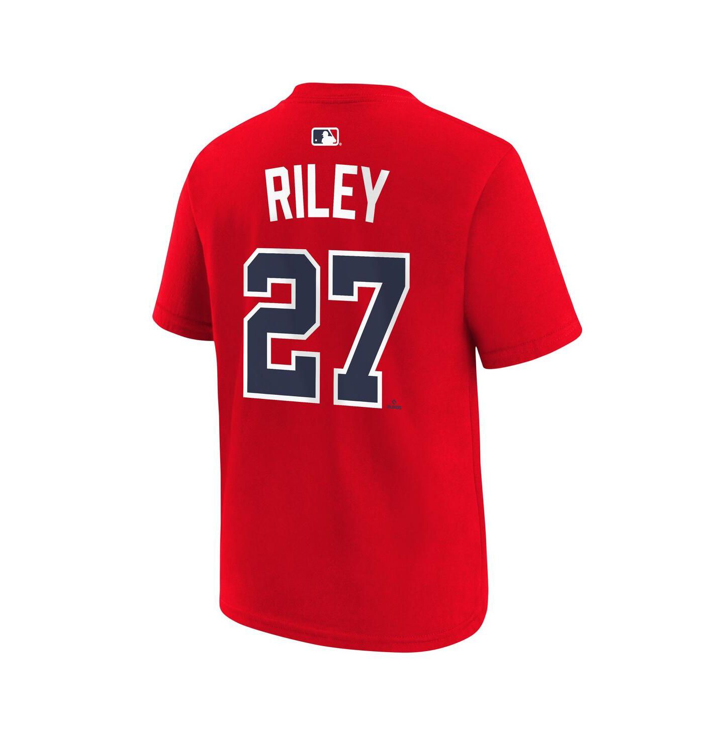 Детская футболка Nike Austin Riley Red Atlanta Braves Name & Number — фото 2