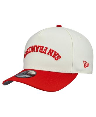 Men's Cream San Francisco 49ers Upside Down 9FIFTY A-Frame Snapback Hat