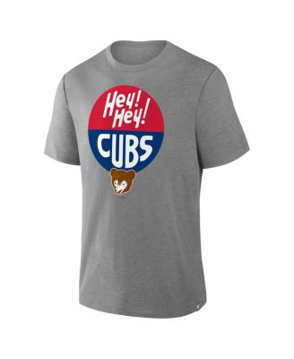 Men's Heather Gray Chicago Cubs Tribute IYKYK Tri-Blend T-Shirt