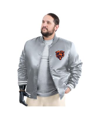 Men's Gray Chicago Bears Adaptive Full-Snap Varsity Jacket