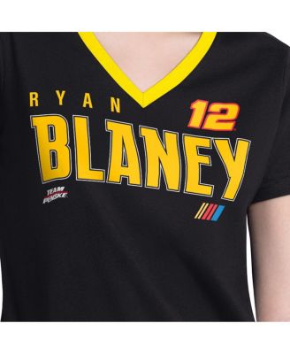 Women's Black Ryan Blaney Best Team V-Neck T-Shirt
