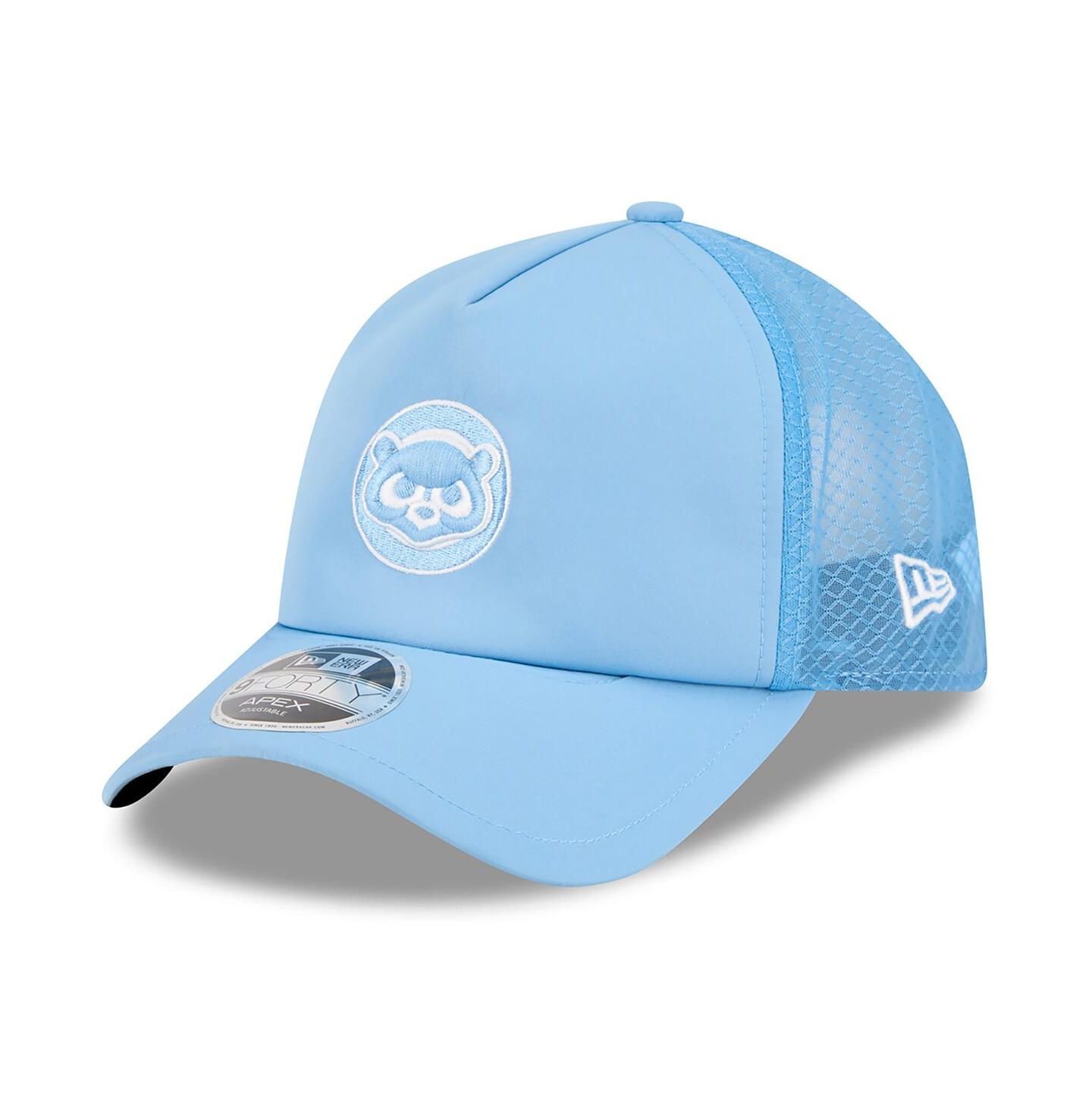 Мужская кепка New Era Light Blue Chicago Cubs 2026 Batting Practice Alternate Apex 9FORTY Adjustable Hat — фото 1