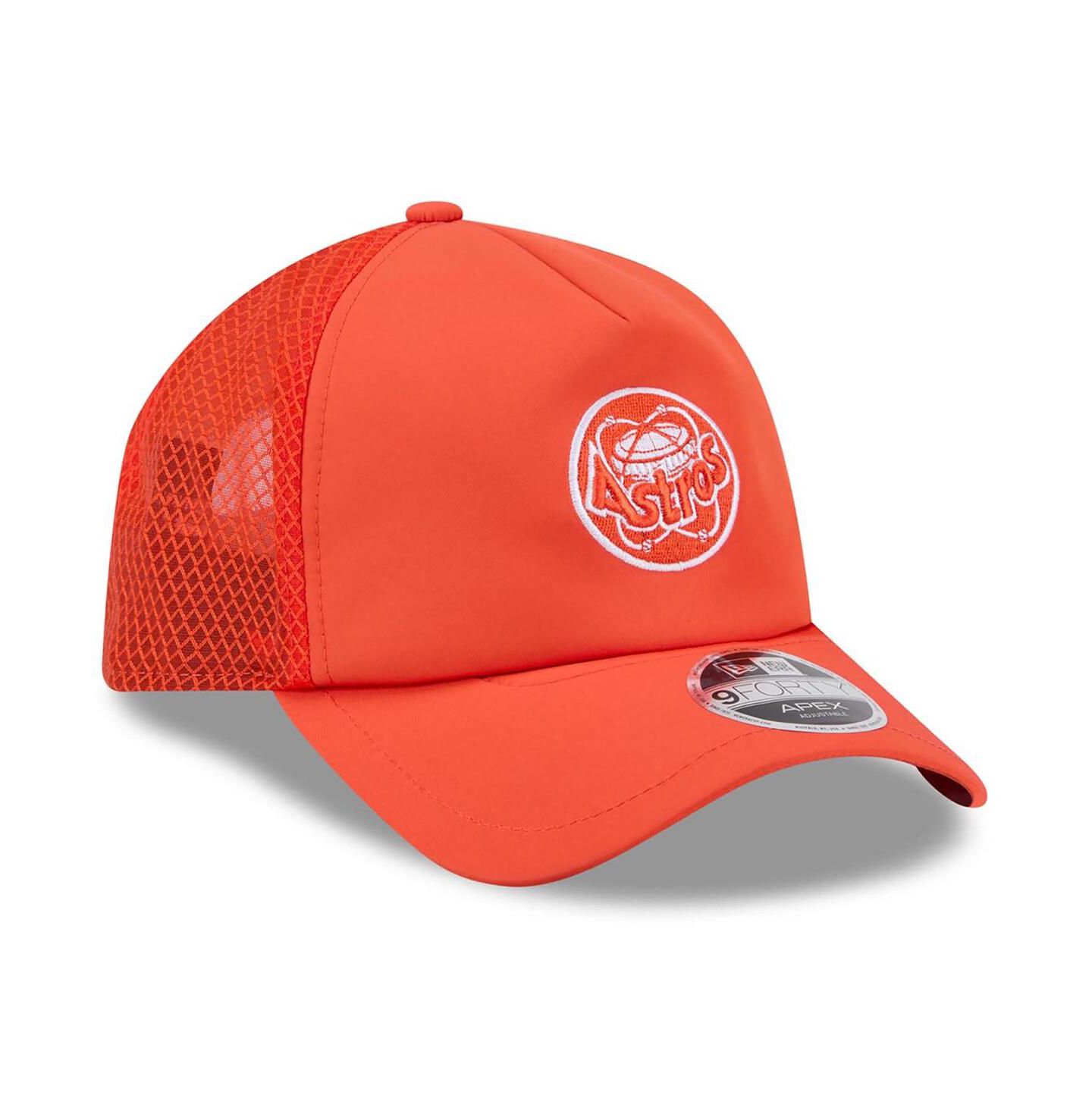 Мужская кепка New Era Orange Houston Astros 2026 Batting Practice Alternate Apex 9FORTY Adjustable Hat — фото 3