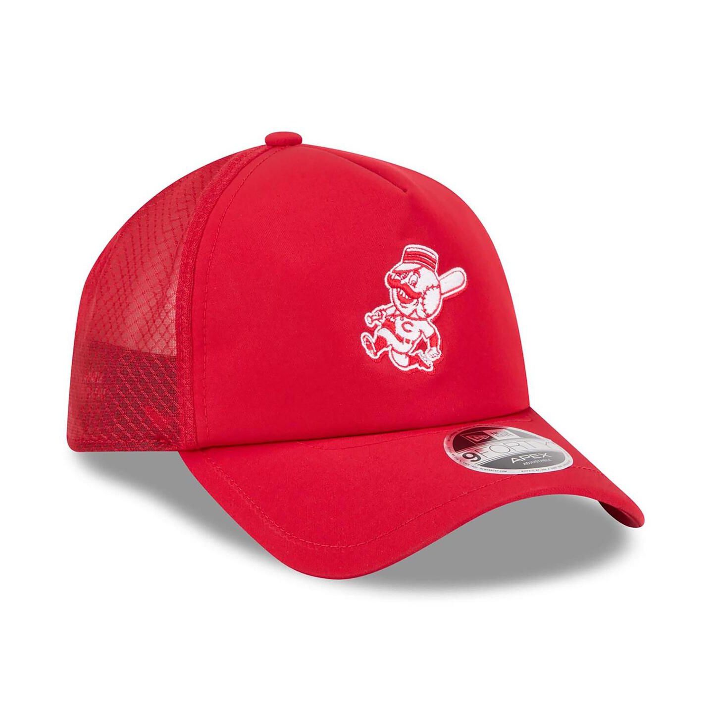 Мужская кепка New Era Red Cincinnati Reds 2026 Batting Practice Alternate Apex 9FORTY Adjustable Hat — фото 3