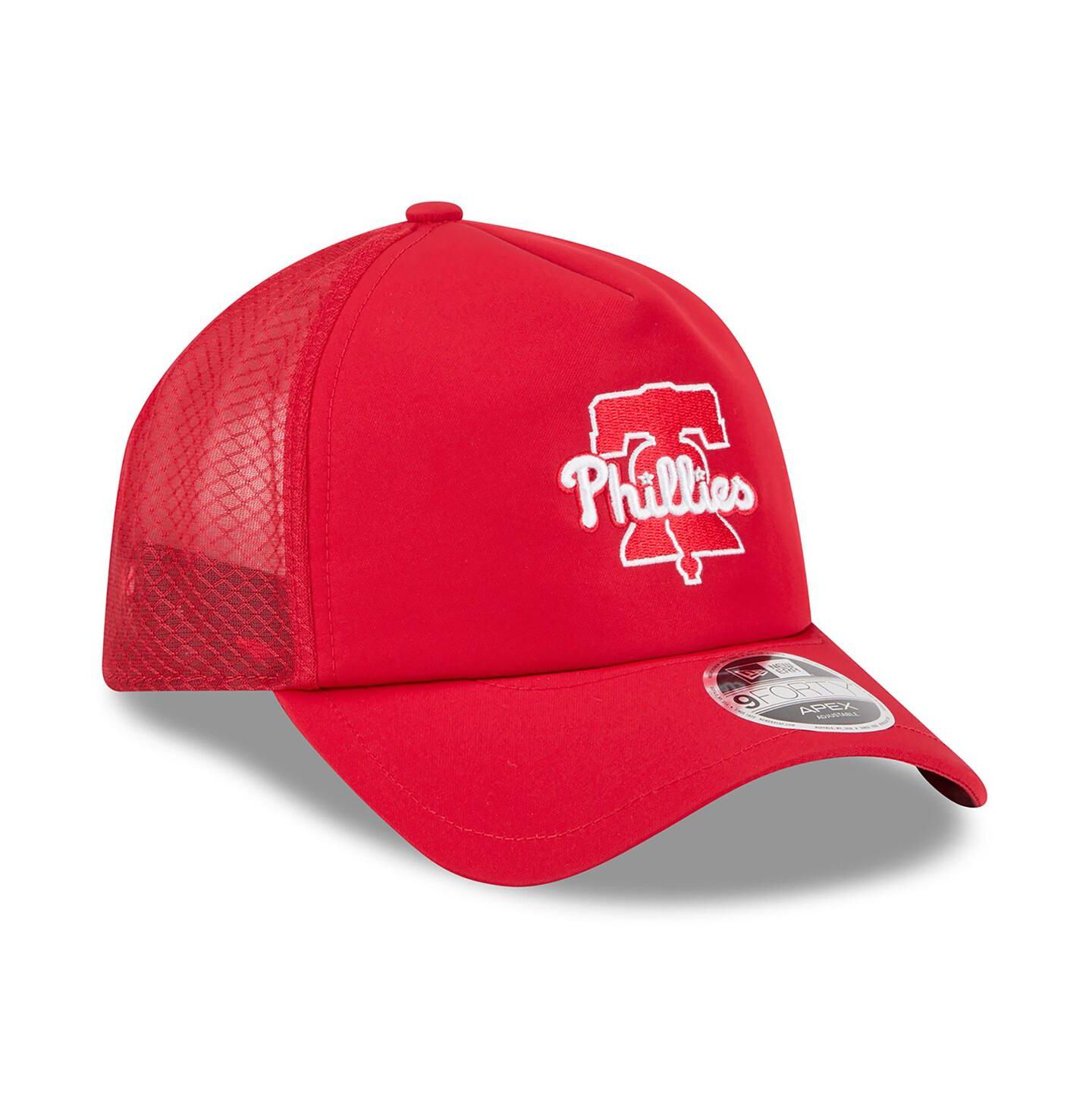 Мужская кепка New Era Red Philadelphia Phillies 2026 Batting Practice Alternate Apex 9FORTY Adjustable Hat — фото 3