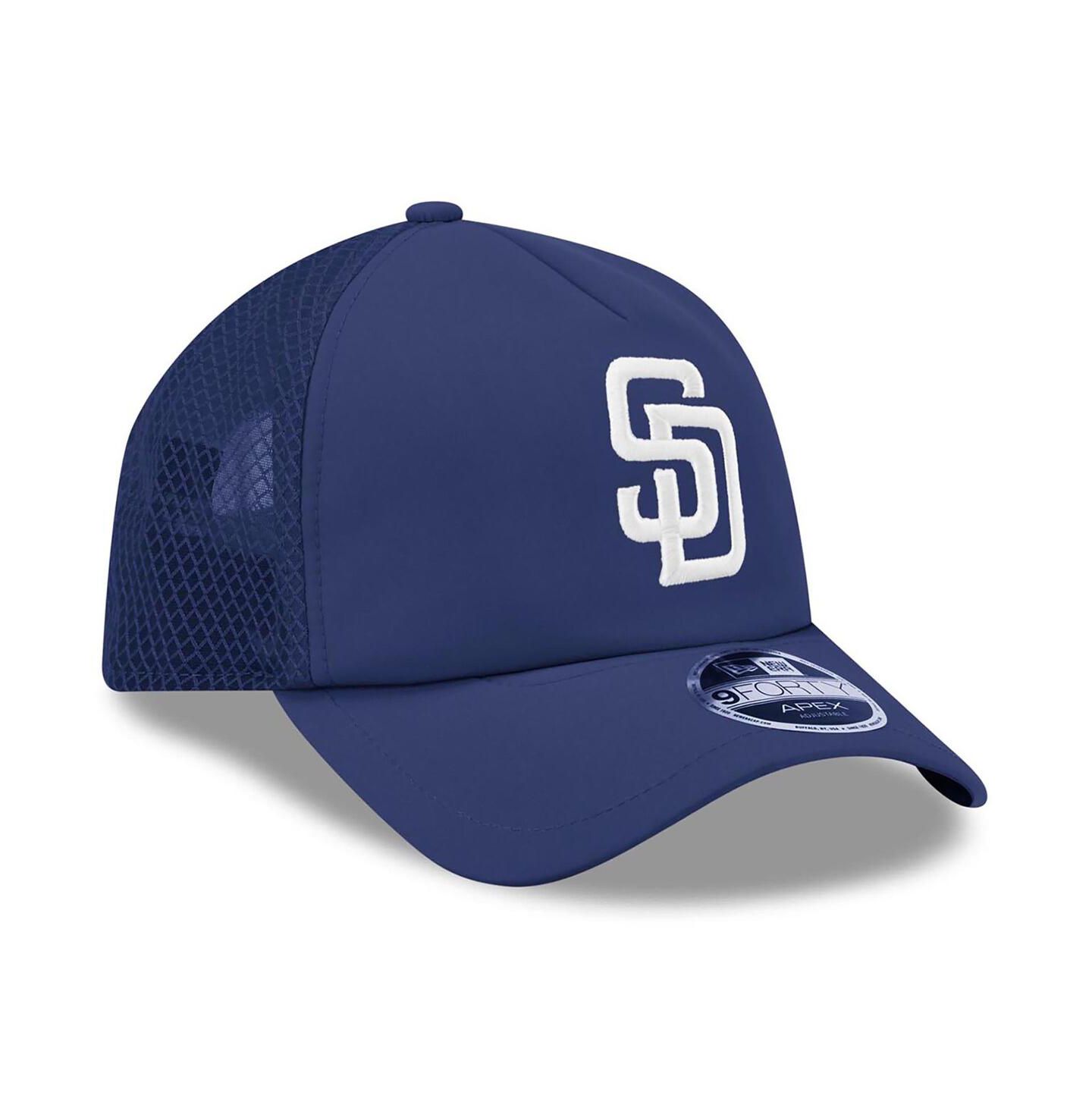 Мужская кепка New Era Navy San Diego Padres 2026 Batting Practice Alternate Apex 9FORTY Adjustable Hat — фото 3