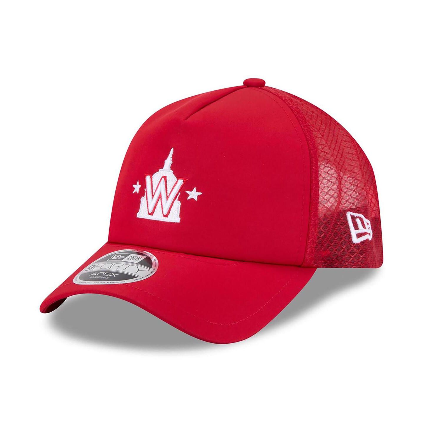 Мужская кепка New Era Red Washington Nationals 2026 Batting Practice Alternate Apex 9FORTY Adjustable Hat — фото 1