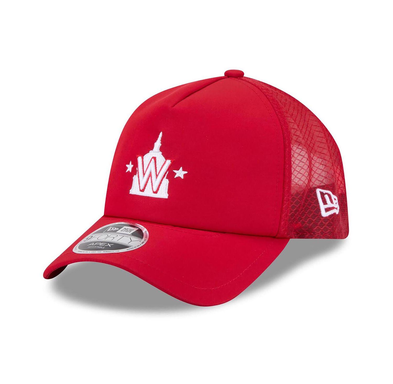 Men's Red Washington Nationals 2026 Batting Practice Alternate Apex 9FORTY Adjustable Hat