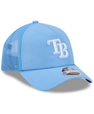 Men's Light Blue Tampa Bay Rays 2026 Batting Practice Apex 9FORTY Adjustable Trucker Hat