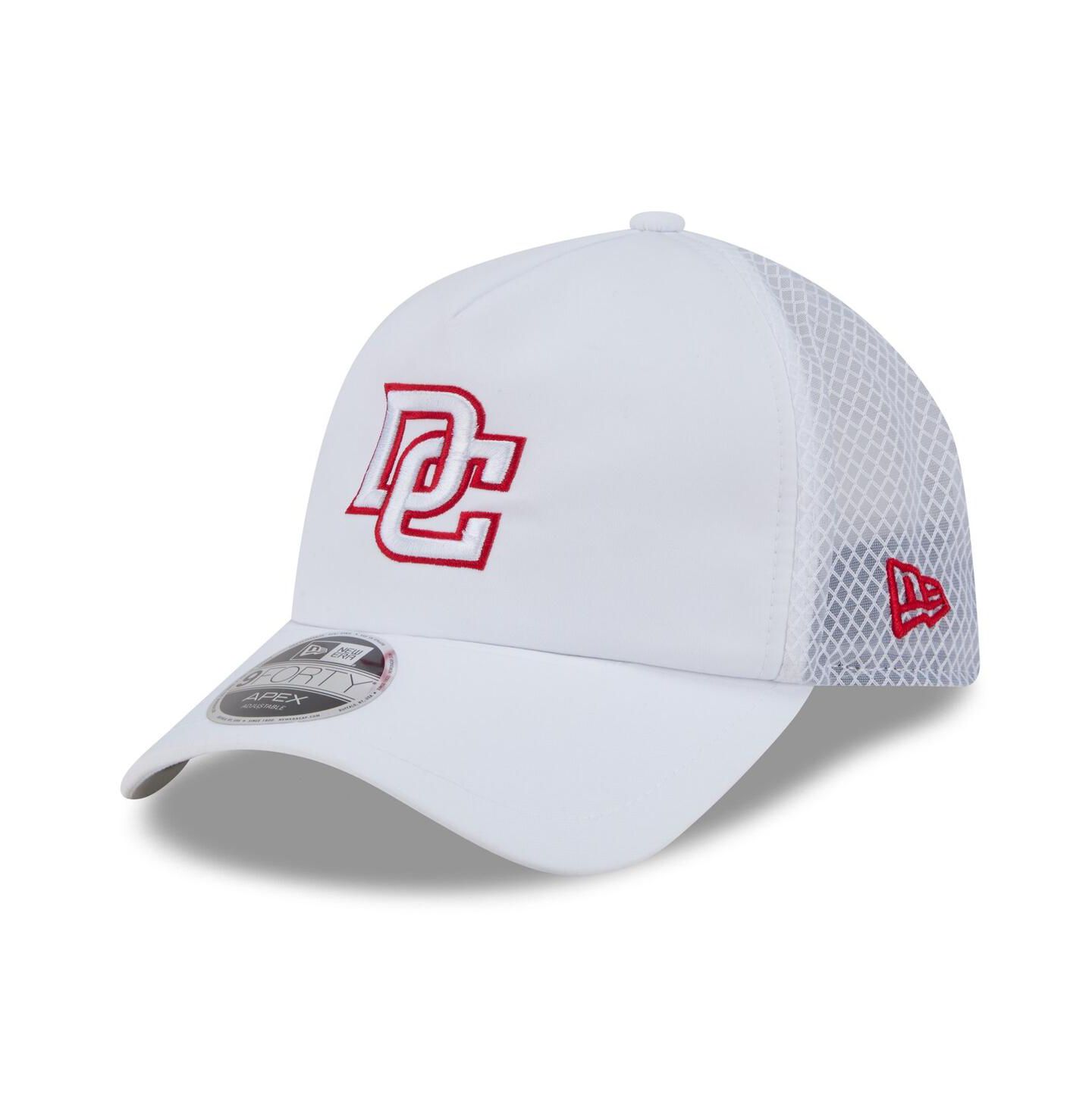 Мужская кепка New Era White Washington Nationals 2026 Batting Practice Apex 9FORTY Adjustable Trucker Hat — фото 1