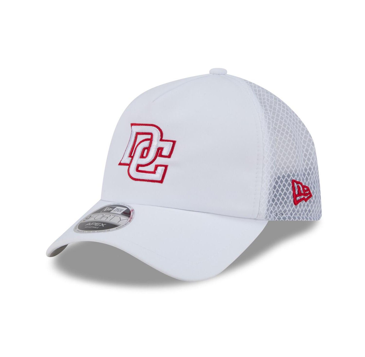 Men's White Washington Nationals 2026 Batting Practice Apex 9FORTY Adjustable Trucker Hat