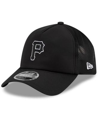 Men's Black Pittsburgh Pirates 2026 Batting Practice Apex 9FORTY Adjustable Trucker Hat
