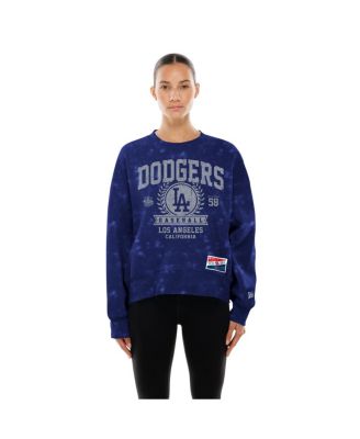 Women's Royal Los Angeles Dodgers Throwback Oversized Boxy Sweatshirt