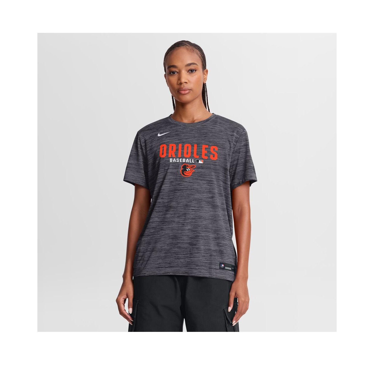 Women's Black Baltimore Orioles Authentic Collection Velocity Dri-FIT T-Shirt