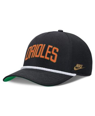 Men's Black Baltimore Orioles Cooperstown Collection Rise Adjustable Hat