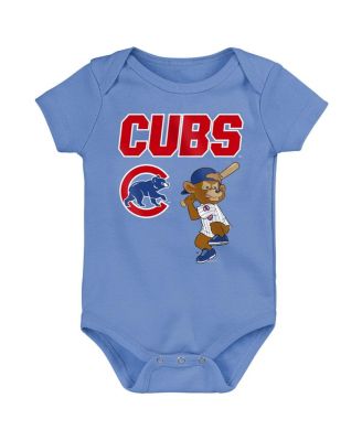 Baby Boys and Girls 3-Piece Chicago Cubs Home Plate Creeper Set