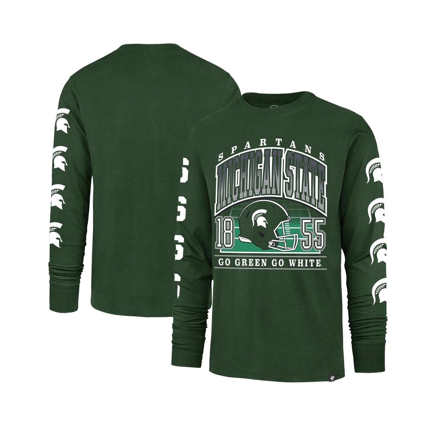 Men's Green Michigan State Spartans Go Big Long Sleeve T-Shirt