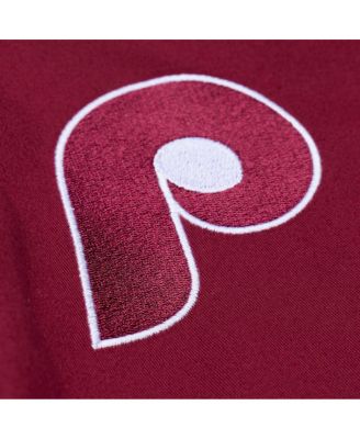 Women's Burgundy Philadelphia Phillies Script Mechanic Cropped Full-Zip Jacket
