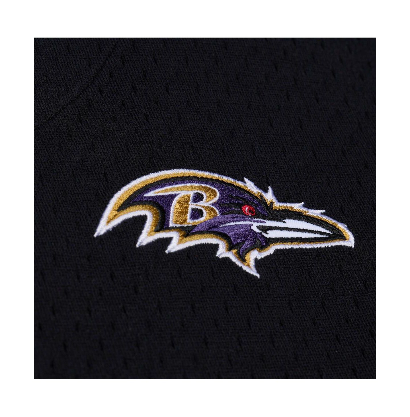 Мужской топ Mitchell & Ness Black Baltimore Ravens Head Coach Mesh Full-Button Fashion Jersey — фото 2