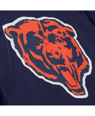 Men's Navy Chicago Bears Coaches Full-Snap Hooded Windbreaker Jacket