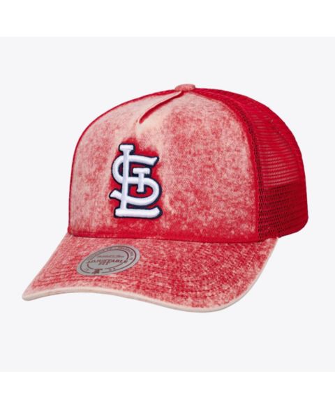 Кепка Mitchell & Ness Red St. Louis Cardinals Gameday Adjustable Trucker Hat