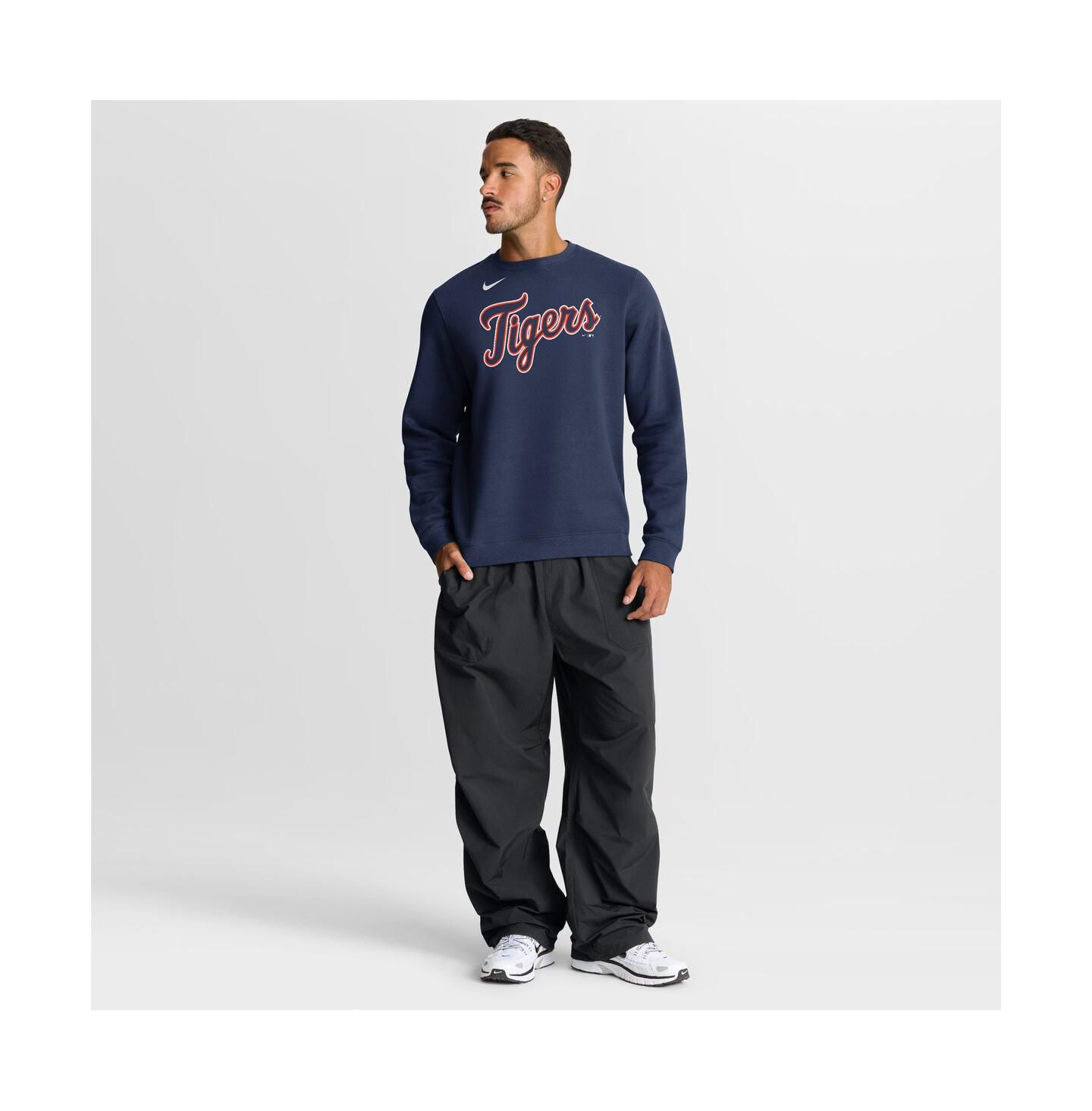 Мужская толстовка Nike Navy Detroit Tigers Primetime Wordmark — фото 3