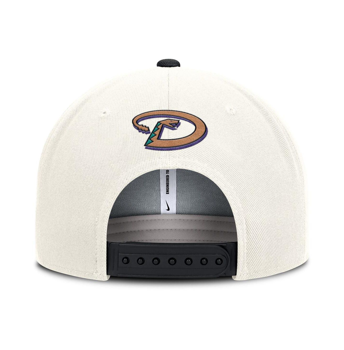 Мужская кепка Nike Cream/Black Arizona Diamondbacks Cooperstown Pro Dri-FIT Snapback Hat — фото 2