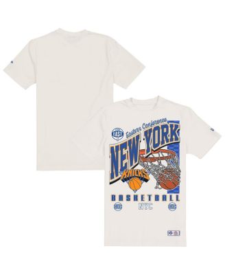 Men's Cream New York Knicks Oversized City Edition Remix Vintage T-Shirt