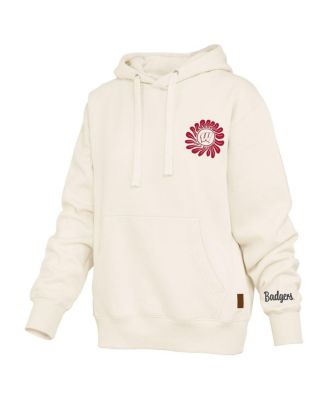 Women's Cream Wisconsin Badgers Elena Janise Hoodie