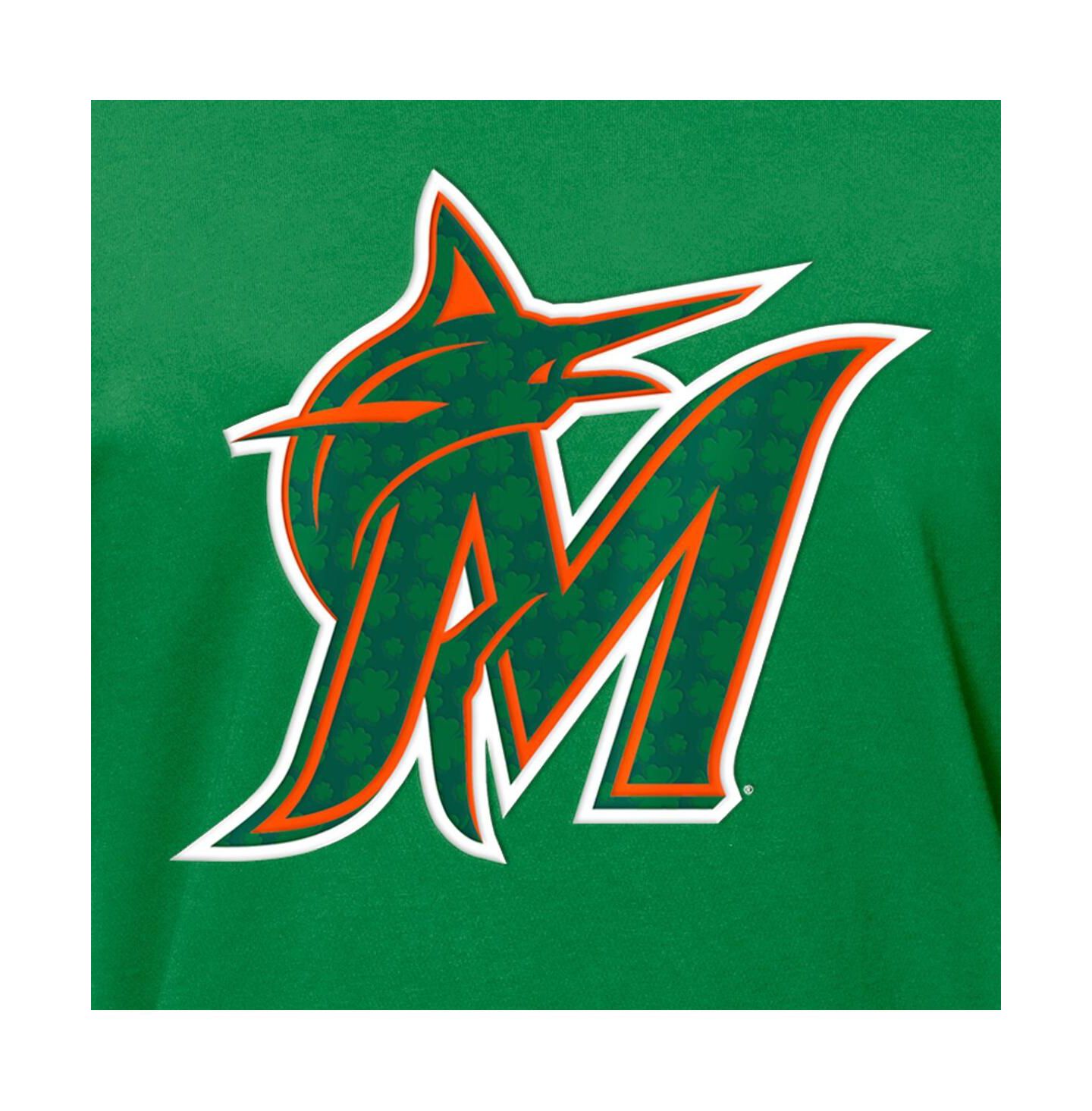 Мужская футболка New Era Kelly Green Miami Marlins St. Patrick's Day Shamrock Fill — фото 2