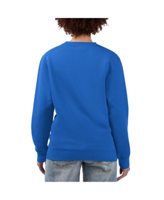 Women's Royal Philadelphia Phillies Flowers Graphic Pullover Sweatshirt