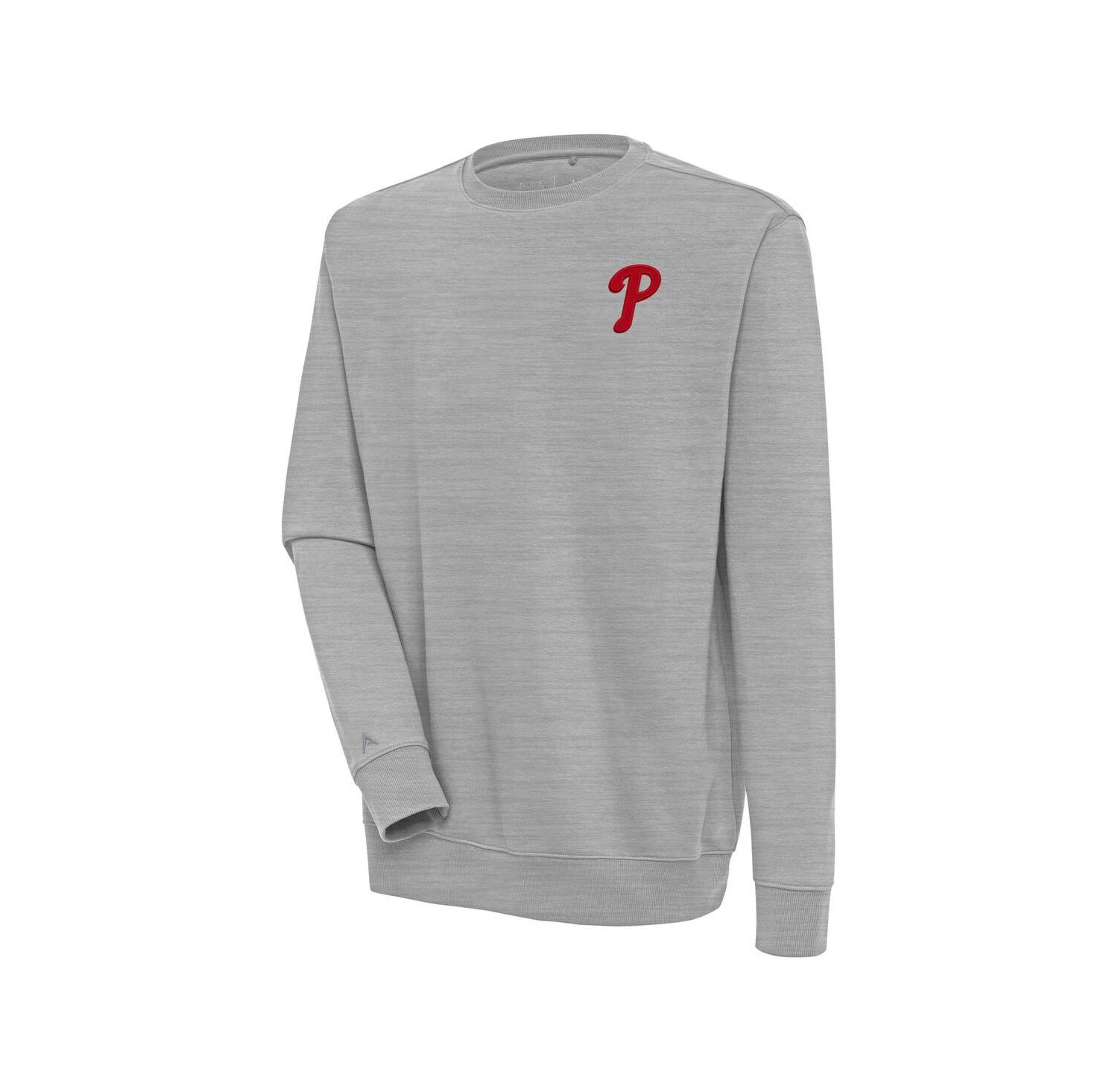 Men's Heather Gray Philadelphia Phillies Victory Pullover Sweatshirt