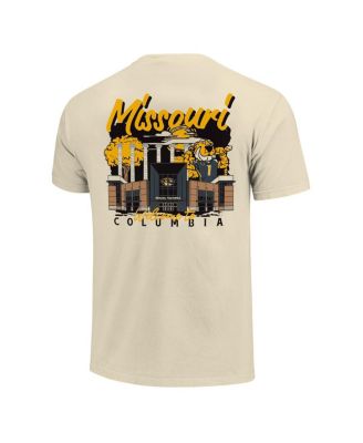 Men's Natural Missouri Tigers Comfort Colors Hand-Drawn Campus Stack T-Shirt