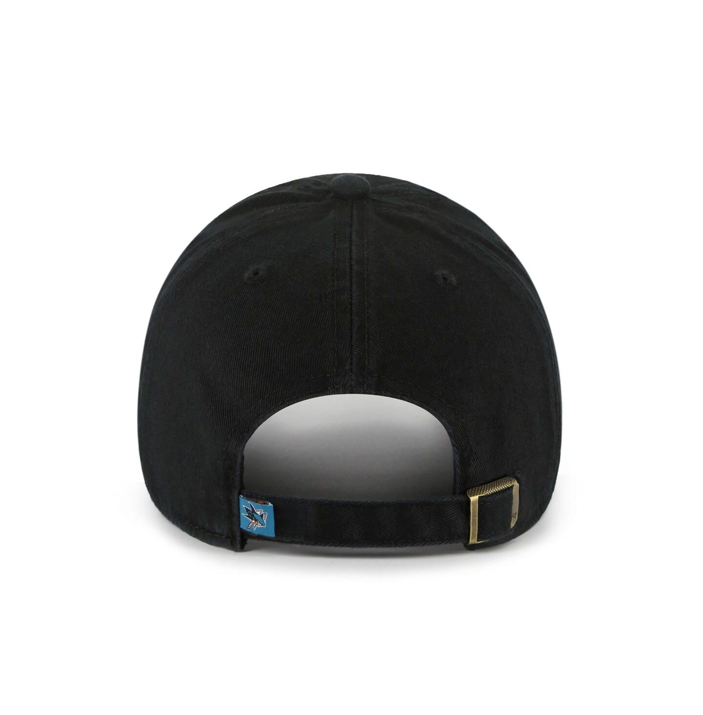Мужская кепка '47 Brand Black San Jose Sharks Logo Clean Up Adjustable Hat — фото 2