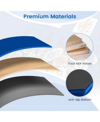 84 Inch 10 Player Folding Poker Table Top with Cup Holders and Casino Felt Surface