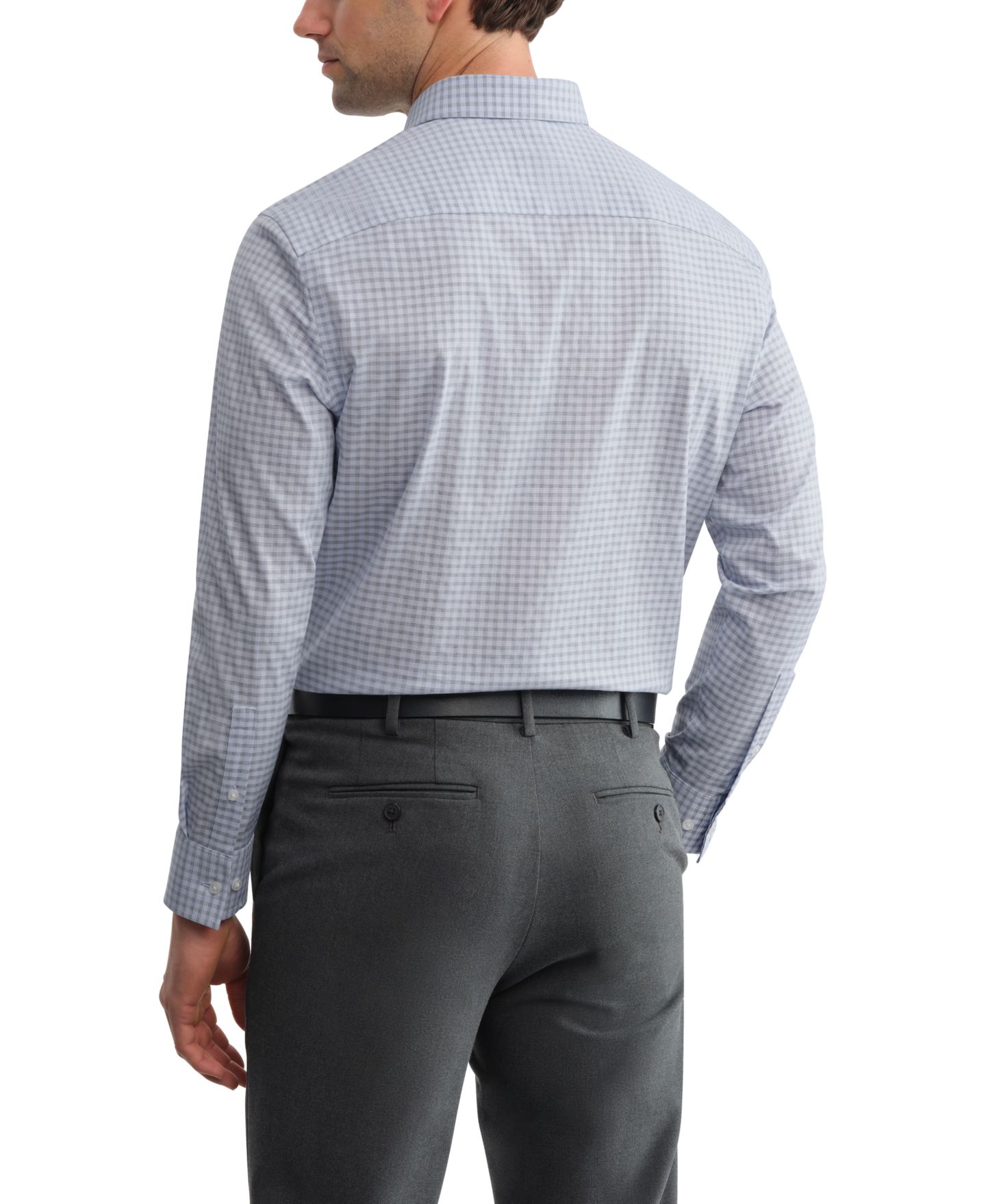 Мужская рубашка Calvin Klein Refined Cotton Stretch, Regular Fit Dress Shirt, цвет: Синий — фото 2