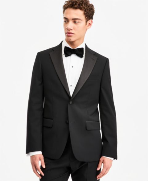 Мужской пиджак Tommy Hilfiger Modern-Fit Flex Stretch Tuxedo, цвет: Чёрный